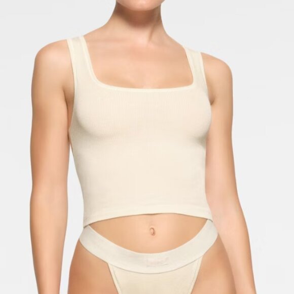 Skims - Cotton Ribbed Tank - Bone - Picture 1 of 4